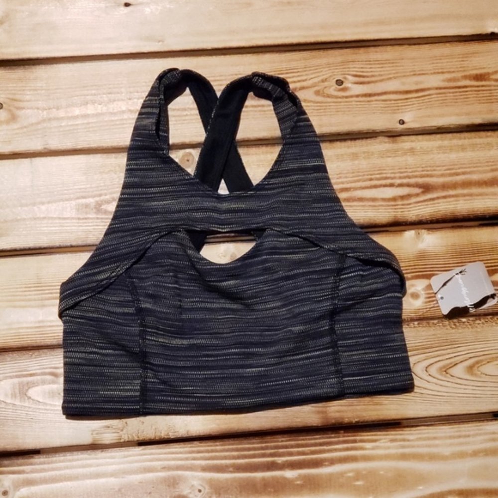 Free People Strut Racerback Black Sports Bra - Picture 2 of 3